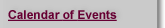 Calendar of events